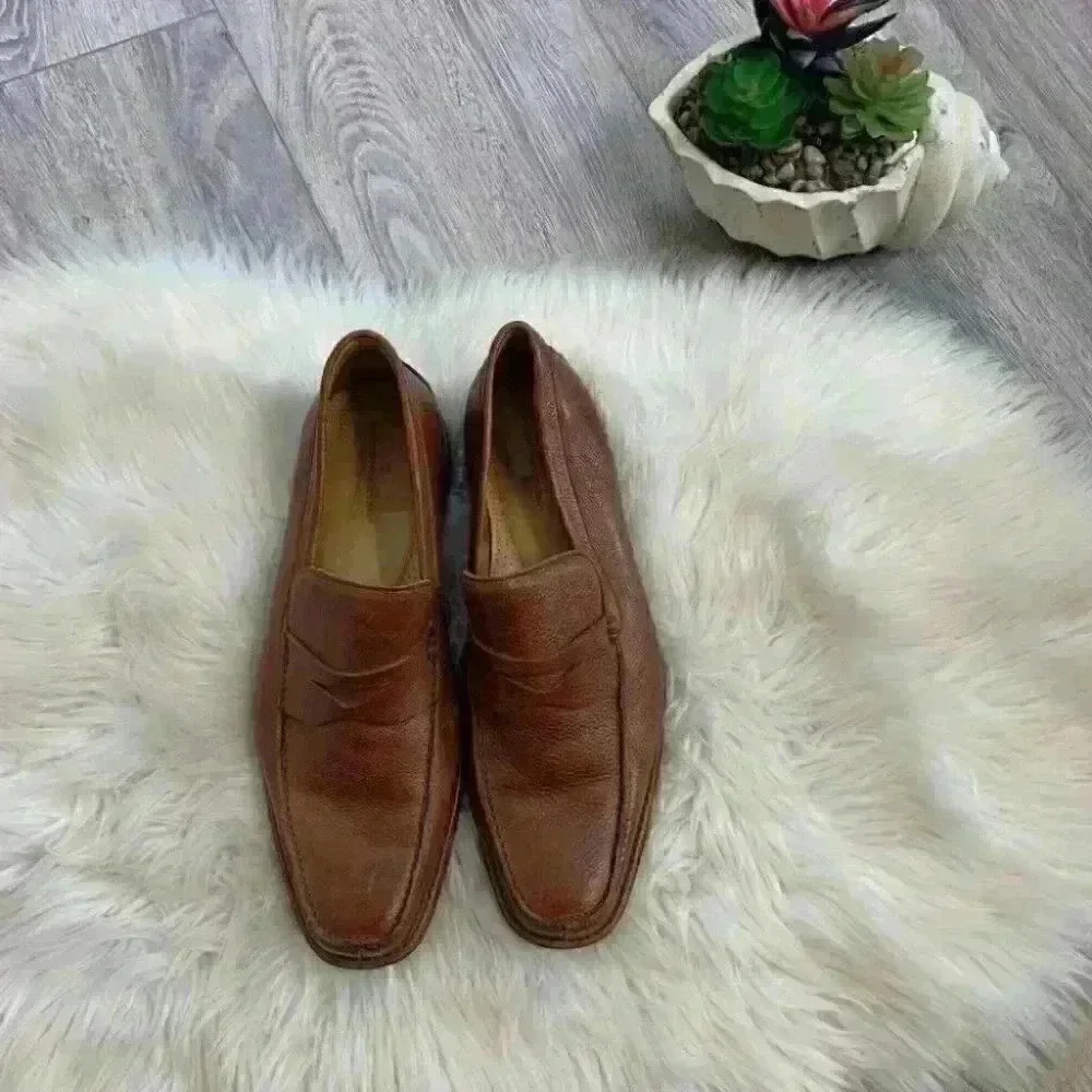 Sandro moscoloni pebbled leather penny loafers 13